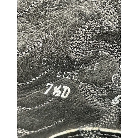 Vintage Justin Black Snake Skin Cowboy Western Boots Mens Sz 7.5 D/6046 USA Made - Picture 9 of 13